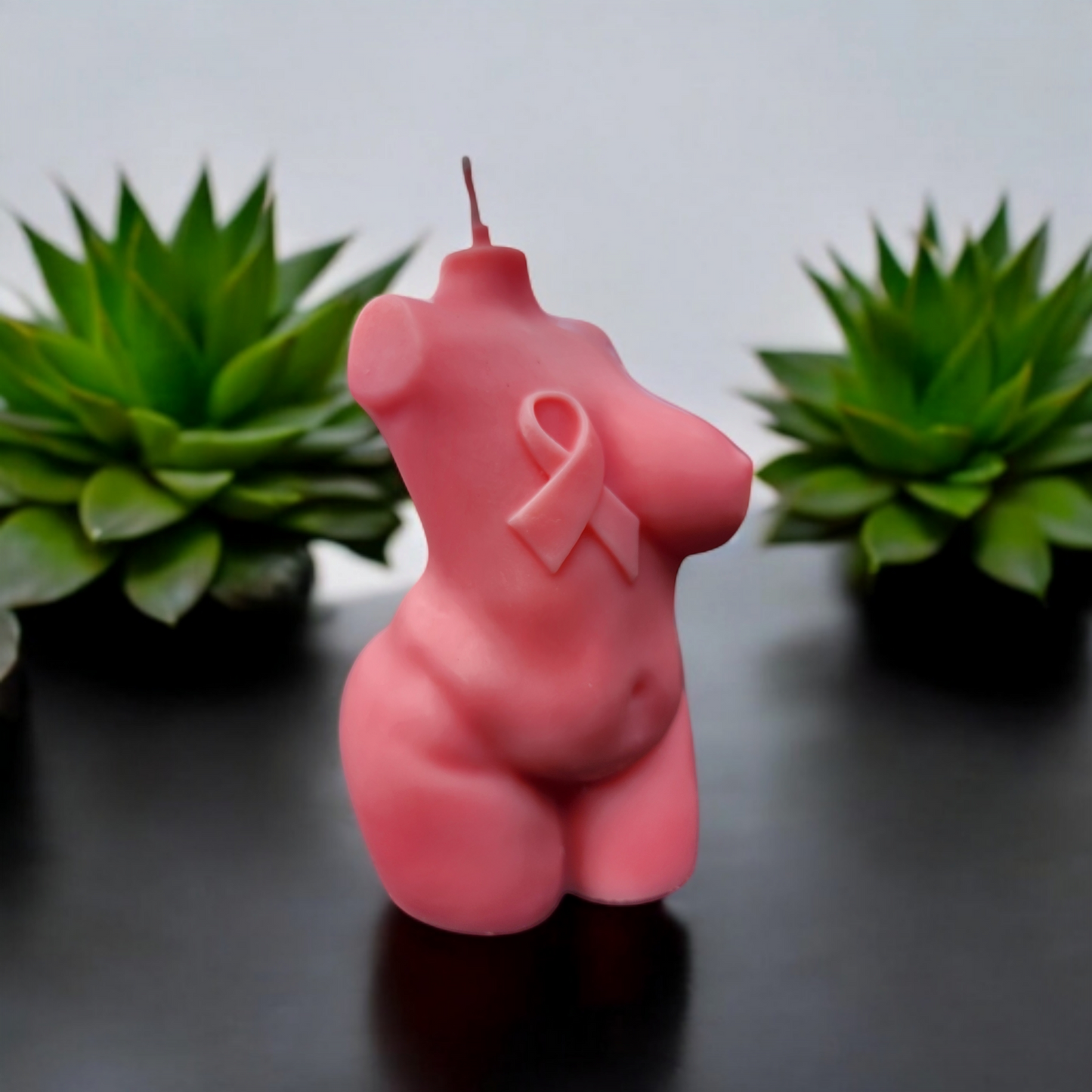 "Hope in Bloom - Radiant Glow" Breast Cancer Awareness Candle