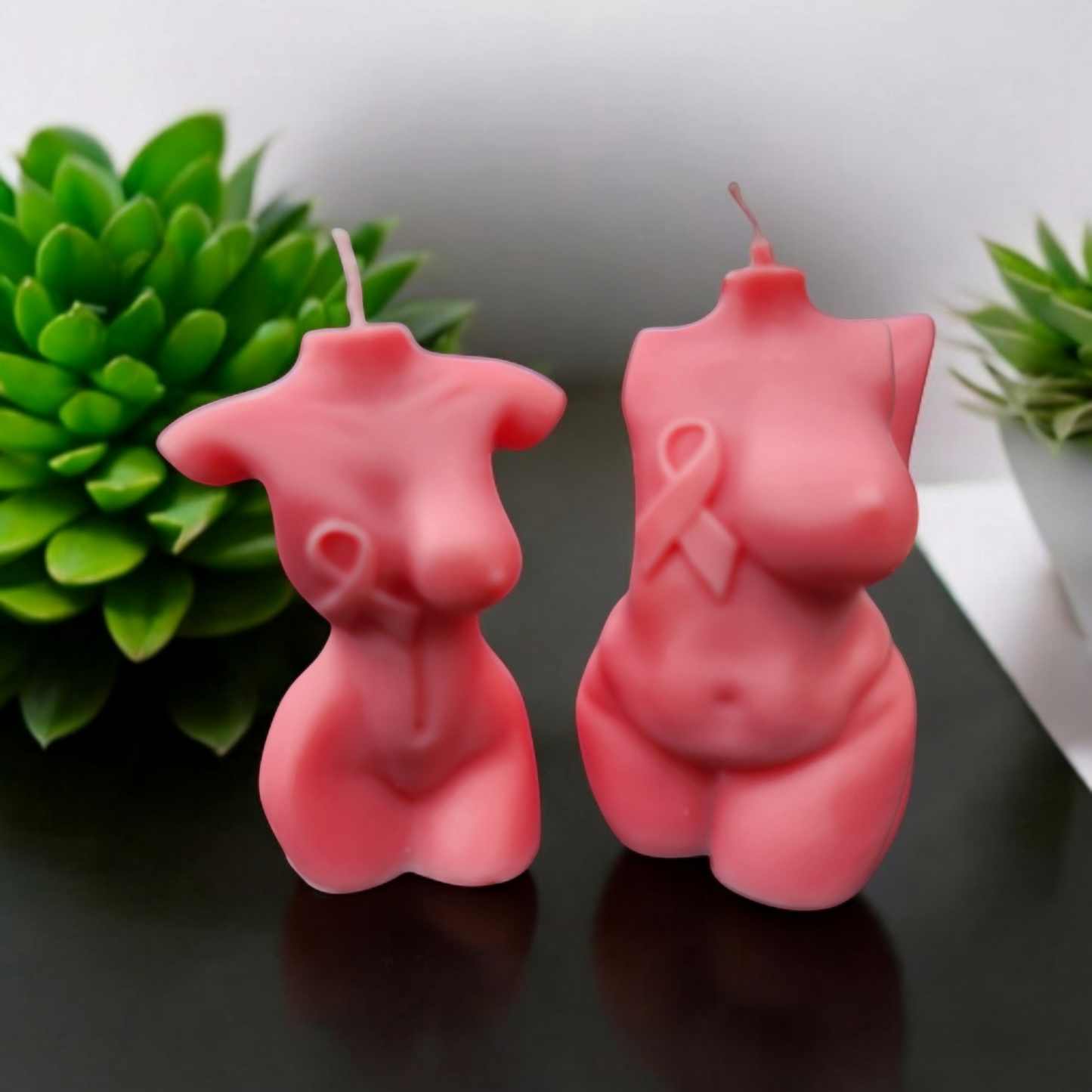 "Hope in Bloom - Radiant Glow" Breast Cancer Awareness Candle