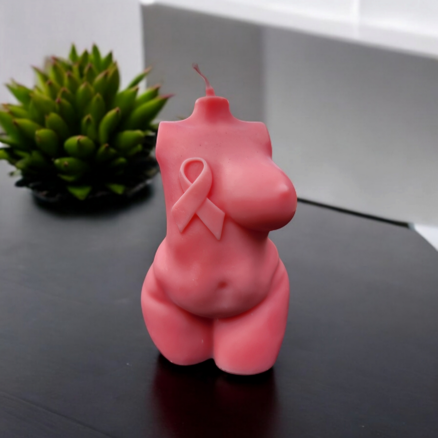 "Hope in Bloom - Radiant Glow" Breast Cancer Awareness Candle