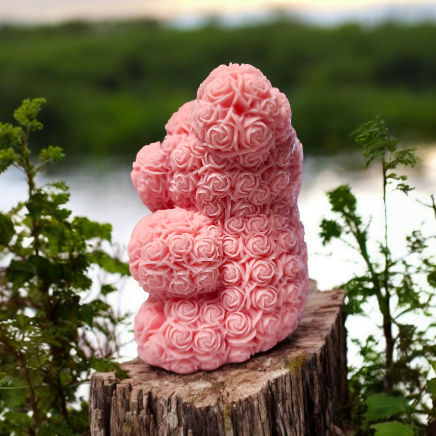Teddy Bear Heart Medium Candle