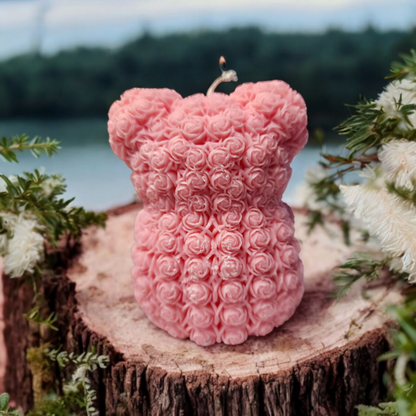 Teddy Bear Heart Medium Candle