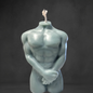 Male Torso Candle