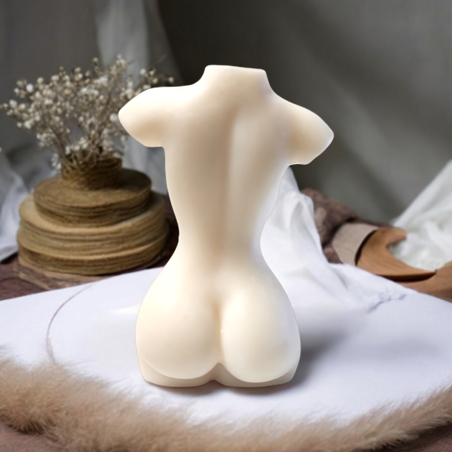 Elegant Woman Torso Candle