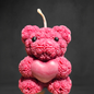 Teddy Bear Heart Small Candle
