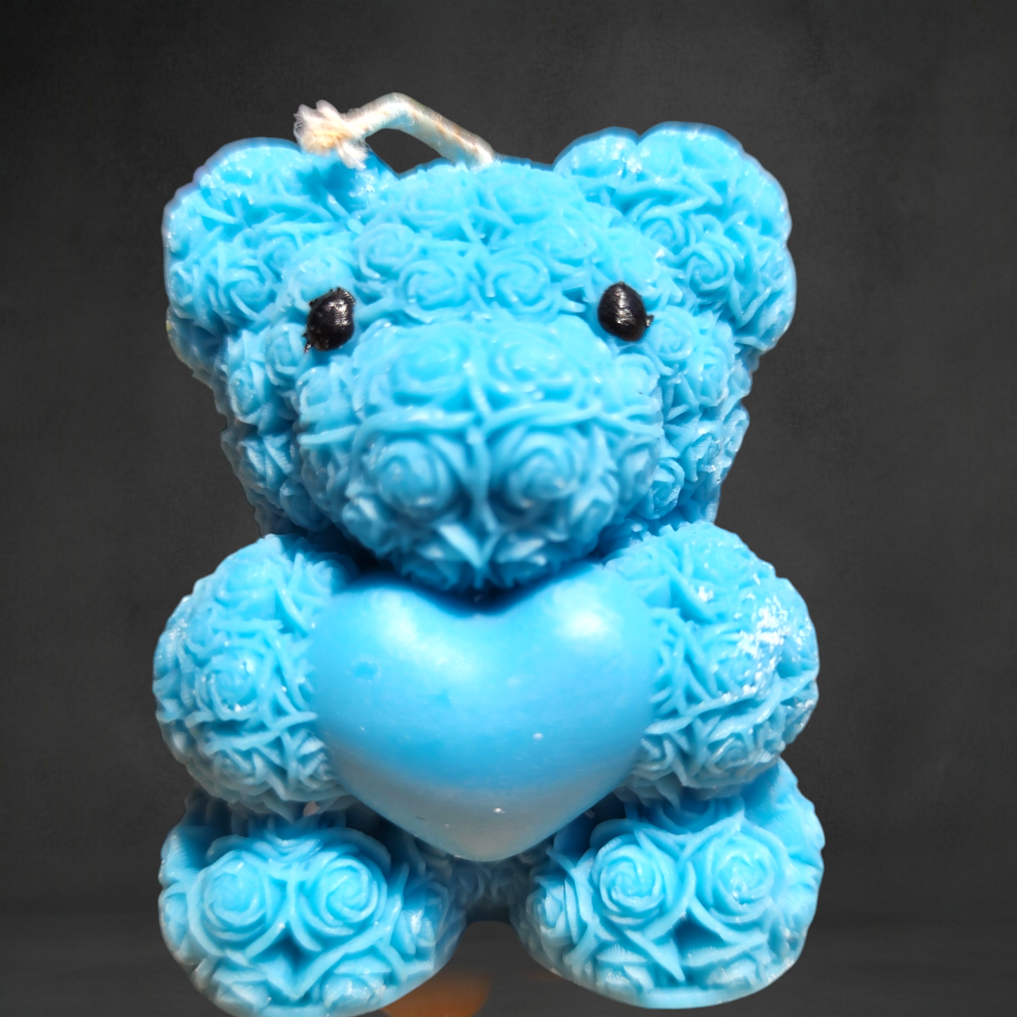 Teddy Bear Heart Small Candle