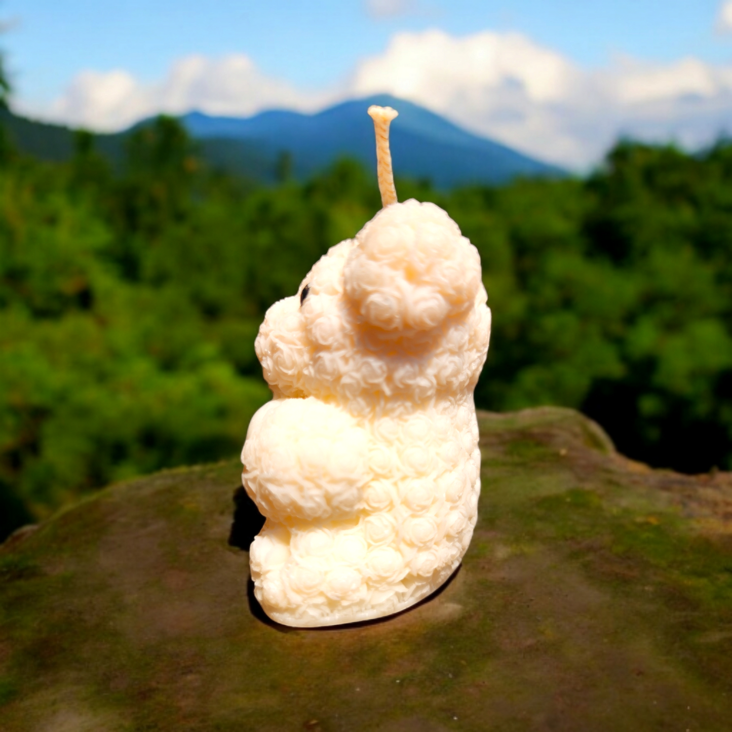 Teddy Bear Heart Small Candle