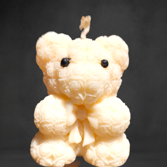 Teddy Bear Bow Small Candle