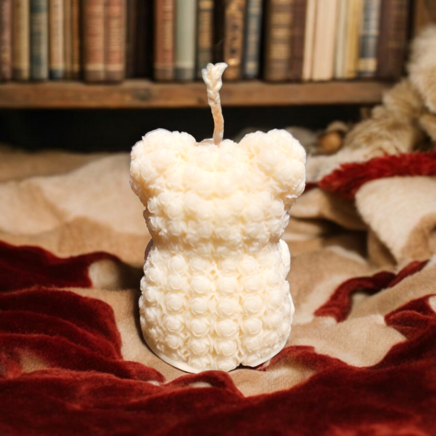 Teddy Bear Bow Small Candle