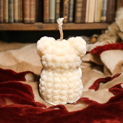 Teddy Bear Bow Small Candle