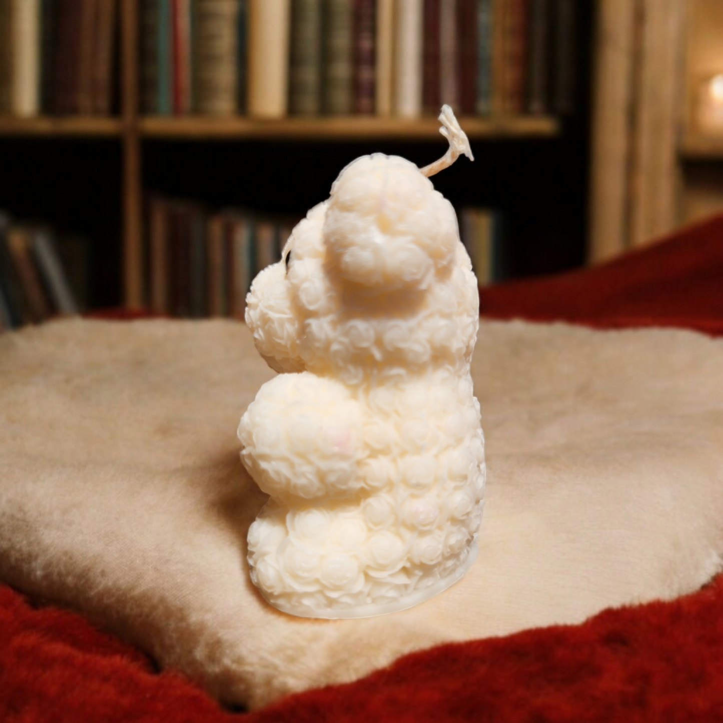 Teddy Bear Bow Small Candle
