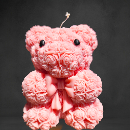 Teddy Bear Bow Small Candle
