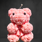 Teddy Bear Bow Small Candle