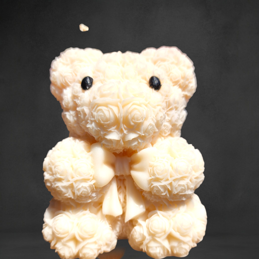 Teddy Bear Bow Medium Candle