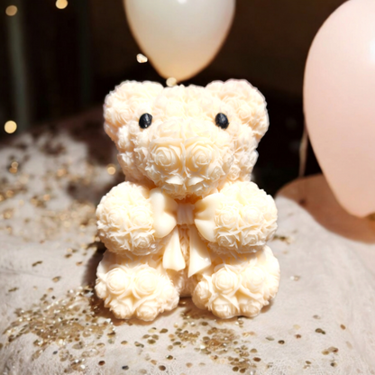 Teddy Bear Bow Medium Candle