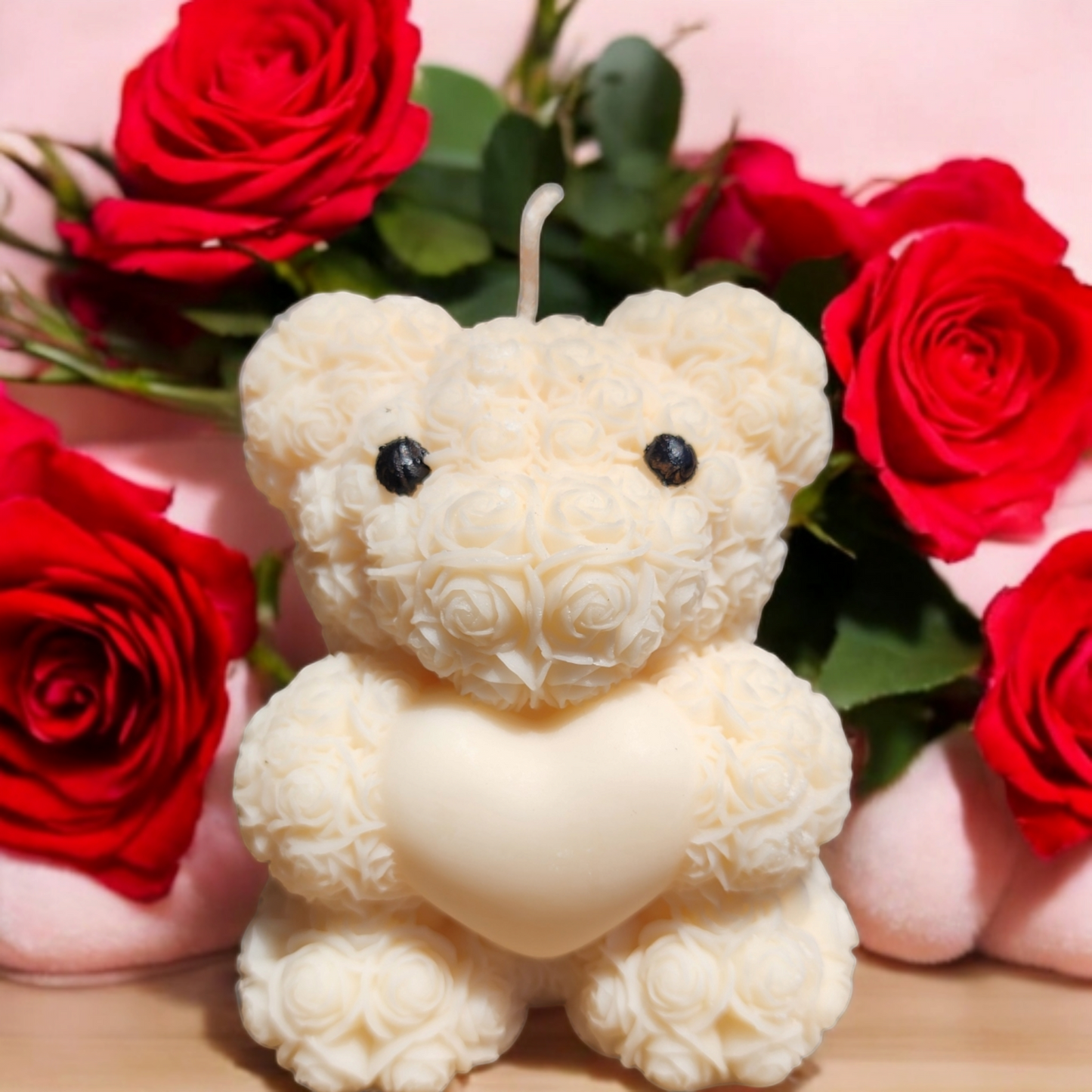 Teddy Bear Heart Medium Candle