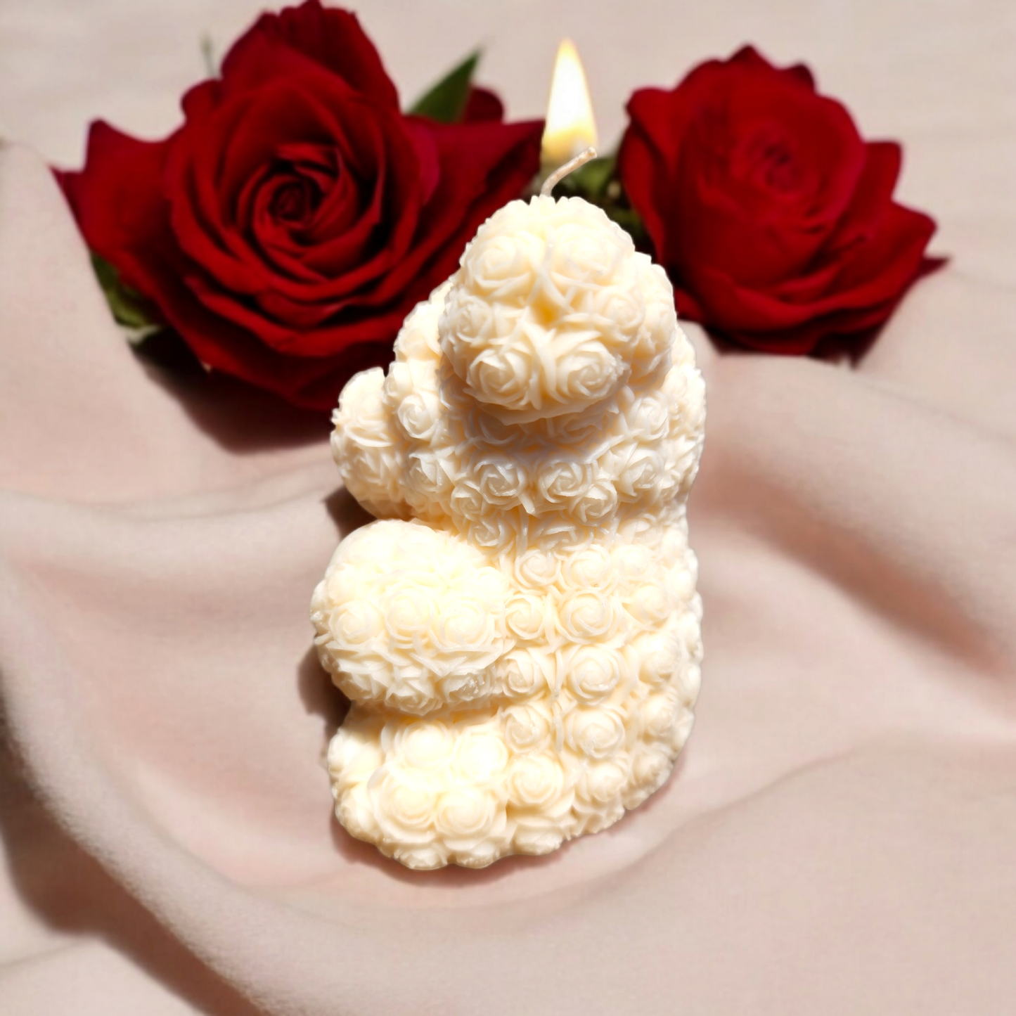 Teddy Bear Heart Medium Candle