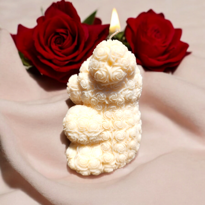 Teddy Bear Heart Medium Candle